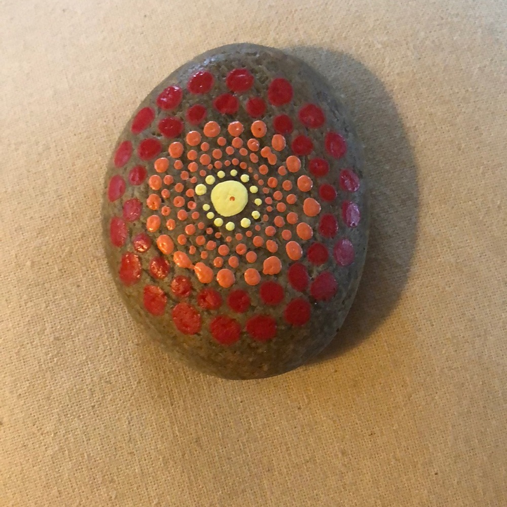 Garden decor hand  painted rock